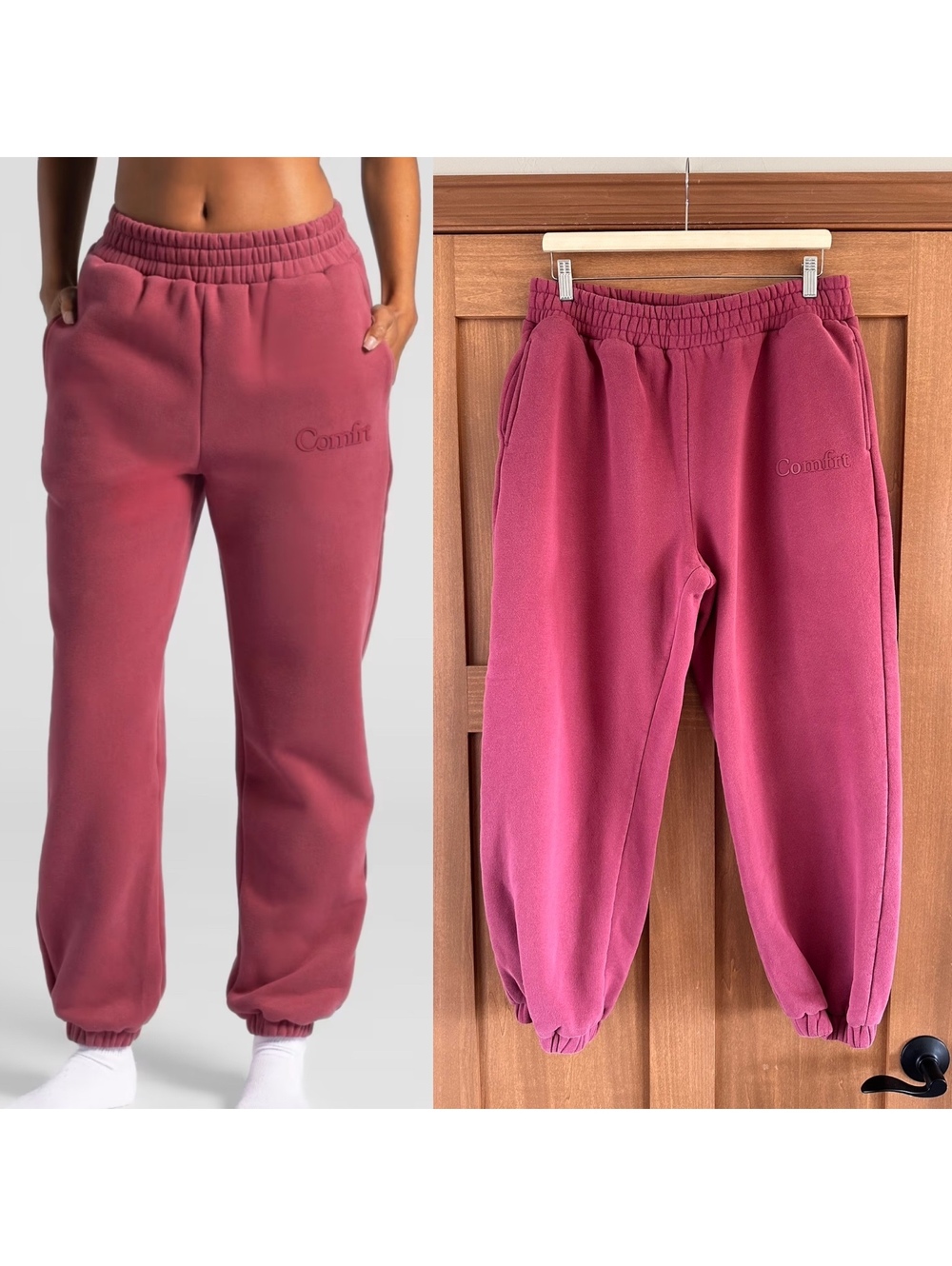 Comfrt Minimalist Sweatpants in Berry Mauve Pink Women’s size XL